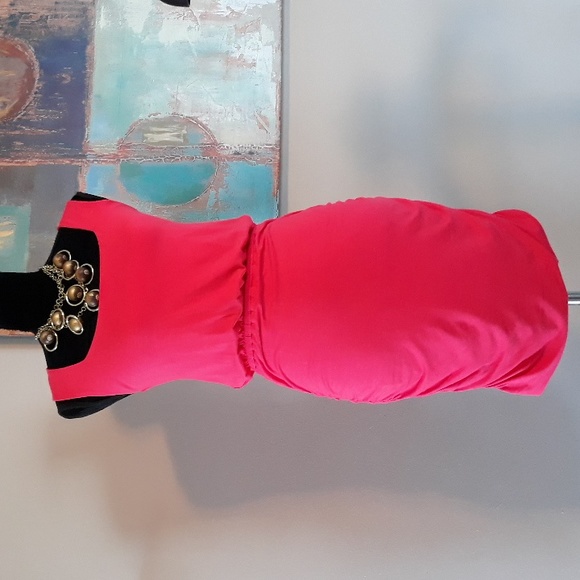 Gibson Look Pink Side Rouched Tank Dress Size M - Picture 9 of 17